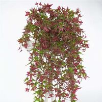 Set of 2 Artificial Ivy Vine Plants Fake Ivy Hanging Home Office Outdoor Indoor Decor Red SOEKAVIA