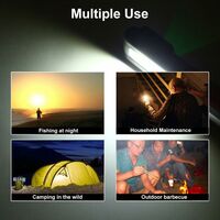 Camping Lantern [2 Pack] Rechargeable Battery Tent Lights, Water Resistant, Magnetic Base, 3 Light Modes with USB Cable for Camping, Work, Hunting, Tent, Fishing, Hiking