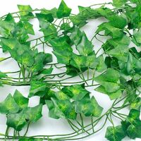 Artificial Ivy 12pcs Ivy Artificial Plant Hanging Garland Leaves For Outdoor Garden Wall Party Wedding Decoration SOEKAVIA