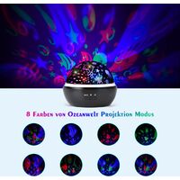 LED Starry Sky Projector, Baby Night Light, Ocean World 2 in 1 Projection Lamp with USB Cable (Black) SOEKAVIA