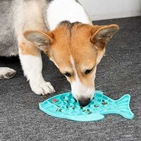 24.5 * 19cm Silicone Dog Choking Prevention Bowl Anti Gluttonous Slow Food Cat Food Bowl for Dogs Cat Dog Choking Prevention Bowl Blue SOEKAVIA