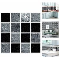 Tile Stickers for Bathroom and Kitchen, 30 Pieces Tile Stickers Waterproof Wall Sticker, Adhesive Tile Stickers for Wall Tiles Decor Size 10x10cm (Msc066) SOEKAVIA