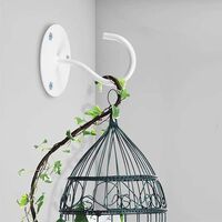 2pcs Ceiling Hooks Plants Wall Mount Screw Hooks for Hanging, Round Stainless Steel Ceiling Hooks with Screws for Hanging Bird Feeders SOEKAVIA
