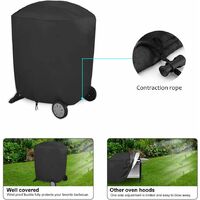 Grill cover, waterproof barbecue cover barbecue cover kettle grill protection cover hood grill cover tarpaulin (71 * 68cm) SOEKAVIA