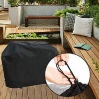 BBQ Cover Kettle Smoker Grill Covers, 210D Heavy Duty Waterproof Patio Gas Grill Garden Protection Windproof, UV & Water-Resistant, with Drawstring Cord (190x71x117cm)