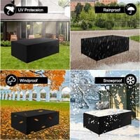 Garden Furniture Covers, Outdoor Rattan Corner Dining Patio Furniture Cover Waterproof Windproof Anti-UV with Heavy Duty 600D Oxford Fabric for Garden Table, Sofa Sets, Bistro Set (123*61*72cm)