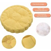 Round pillow cushion, hanging chair cushion, soft seat cushion, comfortable seat, yoga meditation home, kitchen, dining room, office 45*45cm Corn yellow