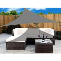 Sun Shade Sail Awningfor Outdoor Sun Protection Garden Patio Yard Party Waterproof Sunscreen Shelter Awning Sail Canopy 90% UV Block with Free Rope Triangle Grey 2*2*2m