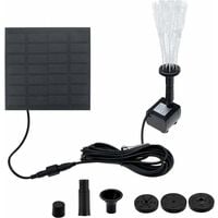 Solar Fountain Pump, Garden Floating Solar Powered Water Feature Pump with 4 Nozzles Solar Panel Kit Water Pump for Pond,Fountain