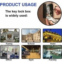 Key box lock, large combination key box, wall-mounted outdoor key safe, portable key storage box, with 4-digit combination powerful lock, suitable for indoor and outdoor home office garage school gymnasium, Green