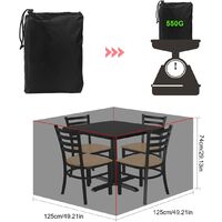 Garden Furniture Cover Waterproof Garden Table Cover for 4 Seater Cube Furniture, Heavy Duty Oxford Fabric Patio Set Cover Windproof and Anti-UV (170*94*70cm)