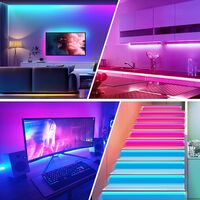 LED Strip Lights with Remote 15m, LED Lights Strip Music Sync, App Control Color-Changing RGB LED Lights for Bedroom Ceiling Under The Cabinet