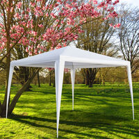 3x3m Garden Gazebo Marquee Tent with Side Panels, Fully Waterproof, Powder Coated Steel Frame for Outdoor Wedding Garden Party, White