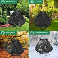 Egg Chair Cover, Patio Hanging Chair Cover Waterproof Rip Proof 210D Heavy Duty Oxford Fabric Windproof, Anti-UV Rattan Wicker Swing Chair Cover (232 x 200cm)