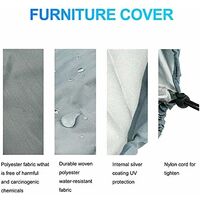 Patio Hanging Egg Chair Cover Double Egg Chair Cover Waterproof Veranda Patio Coccon Egg Chair Garden Furniture Cover with Drawstring-115*190CM