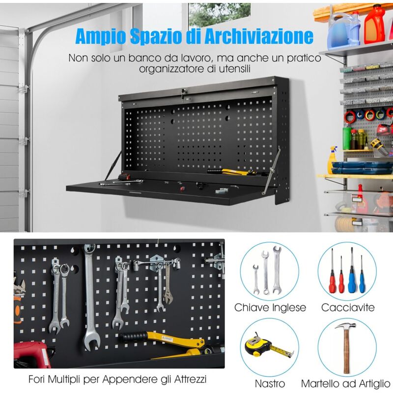 Organizer Da Parete Per Utensili - Porta Trapani E Cacciaviti Per Garage E Officina