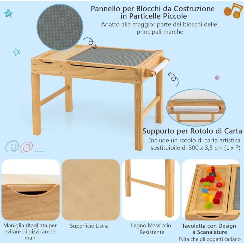 Game Table Water & Sand: Tavolo Da Gioco Multifunzionale Per Bambini Per Divertimento All'aria Aperta - Toys Center