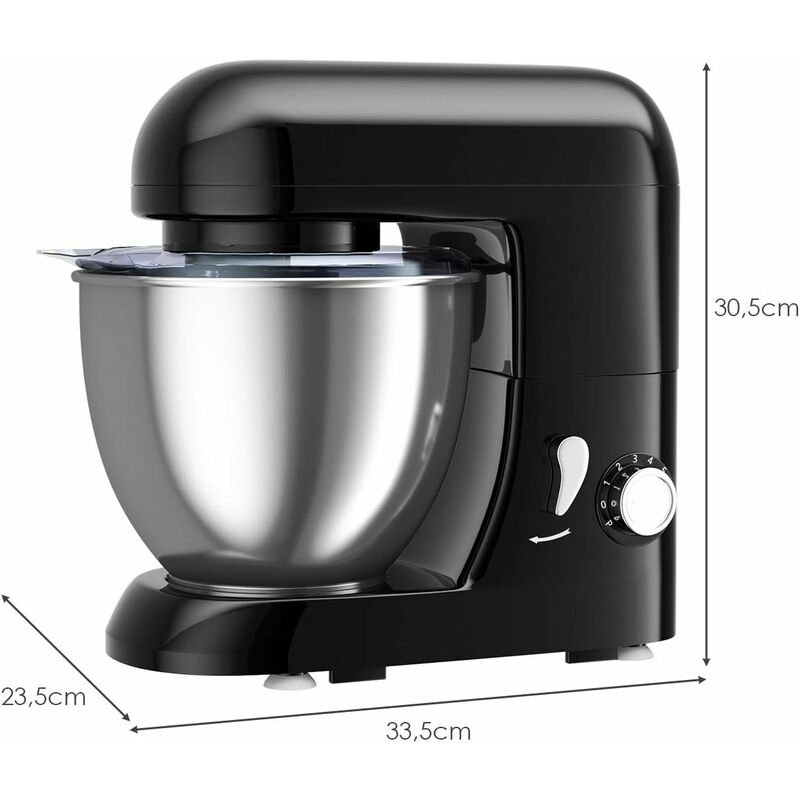 GOPLUS Impastatrice Planetaria con 3 Fruste,1300 W,10 Velocità  Variabile,5,5L, Acciaio Inossidabile, Resistente e Multifunzionale, con  Ciotola e Coperchio, Robot da Cucina Professionale (Nero)