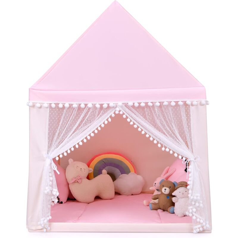 Tenda de jogos de princesa fabricada em poliéster com saco cor-de-rosa Life  XL 91798 - Comprar com preços económicos