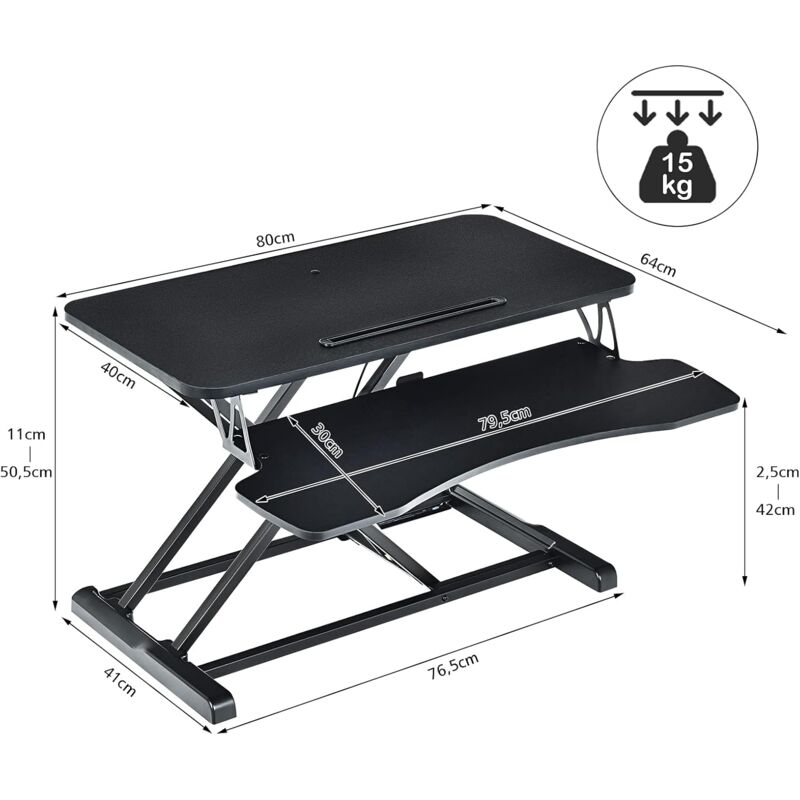 GOPLUS Supporto PC Portatile, Tavolino Porta Computer e Tastiera, con  Altezza Regolabile, Tavolino a 2 Ripiani per Laptop da Letto,  80x64x(11-50,5) cm (Naturale) : : Casa e cucina