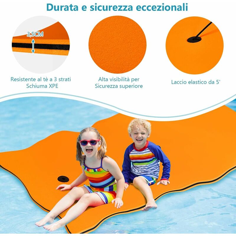 Anguria, Amaca Galleggiante Gonfiabile, Letto Galleggiante Multiuso Amaca Galleggiante 4 In 1 Sella Sdraio Barca Gonfiabile Amaca Ugello Anti Perdita Tappetino Sigillante Solido Per Spiaggia E 88239758 - Foto 8