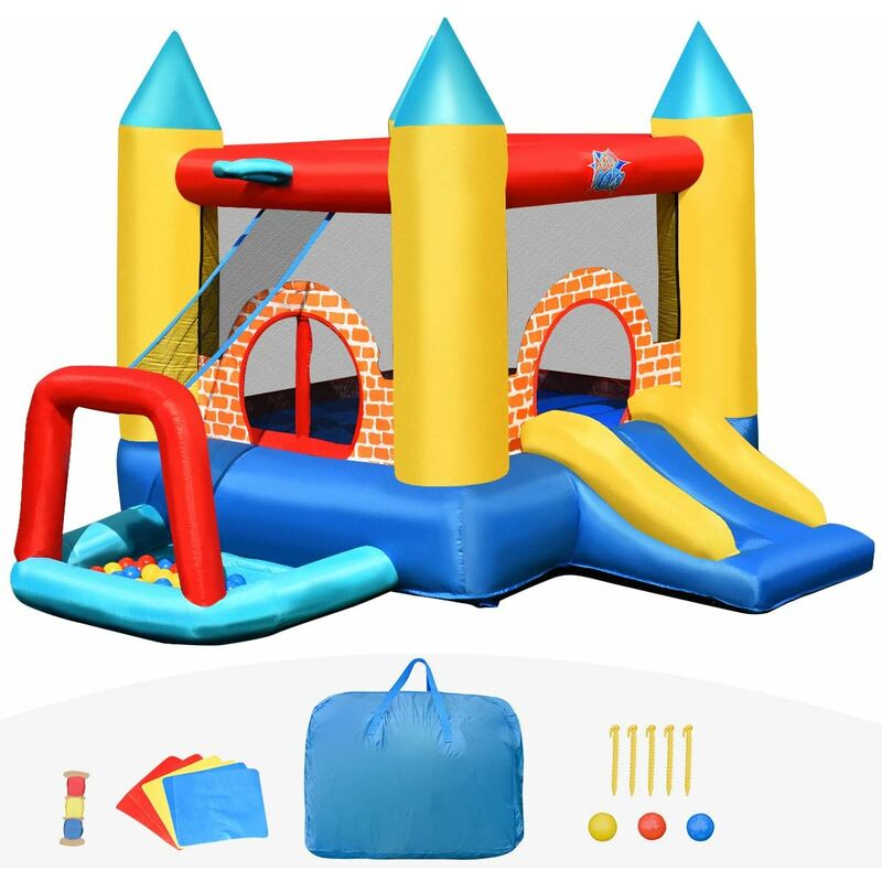 100 Palline Colorate in Plastica, Gioco per Bambini per Piscina, Castello  Gonfiabile, Trampolino Elastico da Giardino