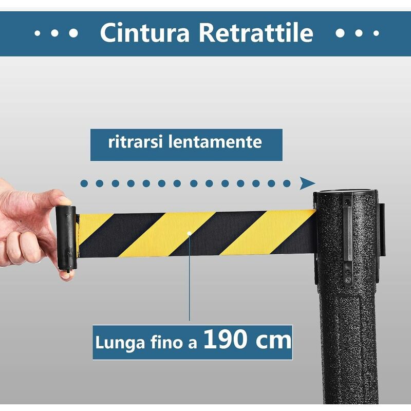 GOPLUS Set di Paletti di Delimitazione, Seganpercorso con Nastri