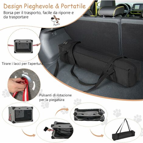 Borsa portaoggetti multifunzionale con cerniera borsa portaoggetti laterale per  auto con tasca in rete per porta