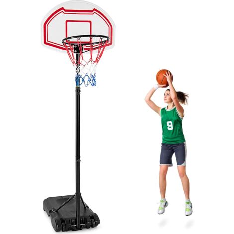 Canestro da basket regolabile in altezza a 8 posizioni con tubo centrale rimovibile, Sistema da basket portatile Canestro da basket regolabile in altezza a 8 posizioni con tubo centrale rimovibile, Sistema da basket portatile