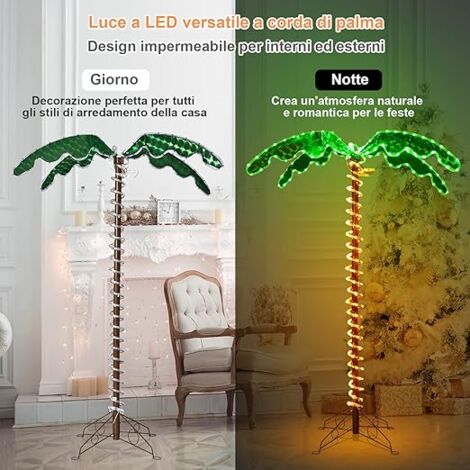 GOPLUS Albero Artificiale con Tronco di Legno Massello