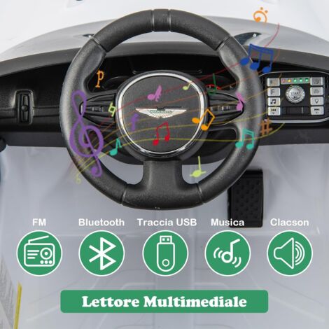 COSTWAY Veicolo Elettrico Macchina Elettrica Design Autoscontro per  Bambini, Girevole a 360°, con Luci e Musica, con Telecomando, per Bambini  2-5 Anni