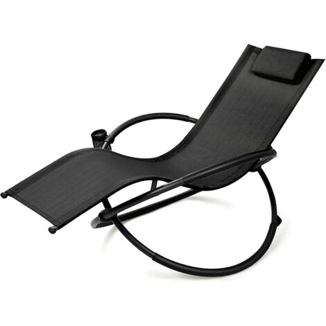 Swonder Sedia A Dondolo Da Campeggio Oversize Con Cuscino 2 In 1 Rimovibile (estate/inverno), Tessuto Textilene, Porta Bicchiere E Borsa - 6