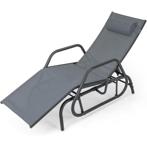Wangle - Cuscino a dondolo per sedia a sdraio, con cappuccio antiscivolo e 6 paia di cinghie per viaggi, giardino, interni ed esterni, colore: viola