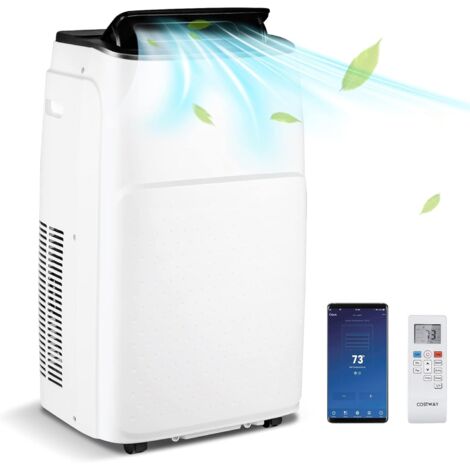GOPLUS Condizionatore Portatile 12000BTU Classe A, R290 GMCC, 5 in 1 Raffreddare/Riscaldare/Deumidificare/Ventilare/Modalità Notturna, Timer 24H, WIFI APP & Telecomando [Classe di efficienza energetic