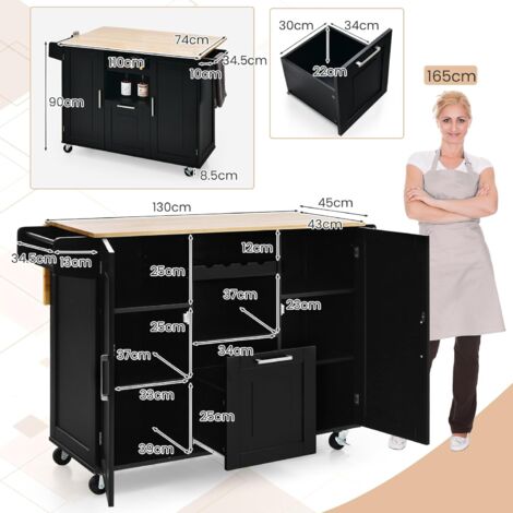 IDMarket - Credenza COSY Con Armadietti E Portabottiglie In - 11