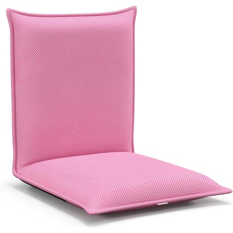 GOPLUS Sedia Pieghevole da Pavimento, con Schienale Regolabile in 6 Posizioni, Sedile Comodo di Alta Qualità, Struttura Metallica Interna, 97 x 47 x 8 cm (rosa) (1/5)