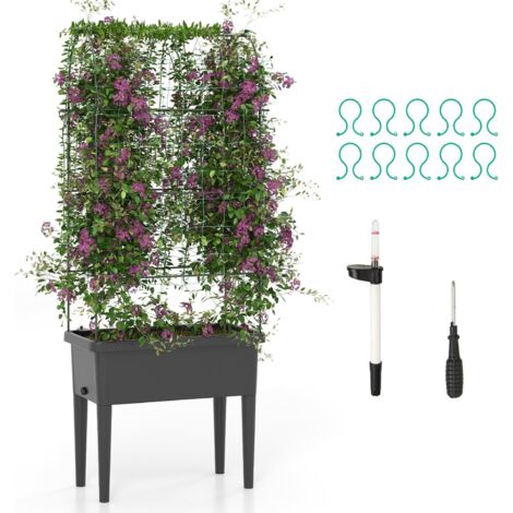 Orto Rialzato Con Serra 86x60x165 Cm, Letto Da Giardino Rialzato Con Tessuto Per Erbe E Verdure Legno Naturale Verde 98121519