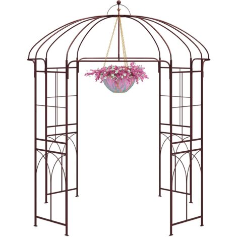 Pergolato da Giardino a Forma di Gabbia per Uccelli, Alto 8 FT, Largo 5,2FT, Arco Nuziale Traliccio per Rampicanti in Giardino Esterno, Cortile, VEVOR