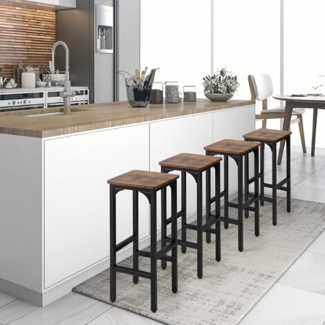 Set Di 2 Sgabelli Da Bar Nalupatio, Moderni, Girevoli 360°, Con Schienale Alto E Cuscino Imbottito, Facile Montaggio, Per Cucina E Sala - 2