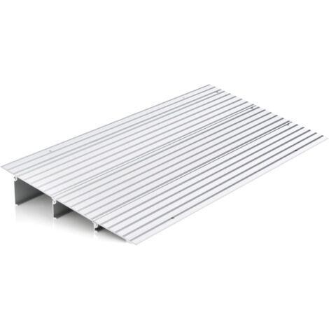 GOPLUS Rampa per Soglia Porta, Rampa d'Ingresso, Robusta Atruttura in Alluminio, Superficie Antiscivolo, Portata 317 kg, per Sedie a Rotelle (S)