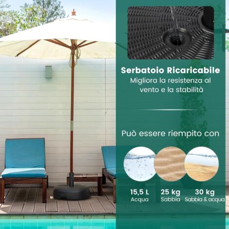2042802 SET BASE Per Ombrellone 4 Pz Con Supporto A Croce 100 Kg PP EUR 116,99 - IT - Foto 9