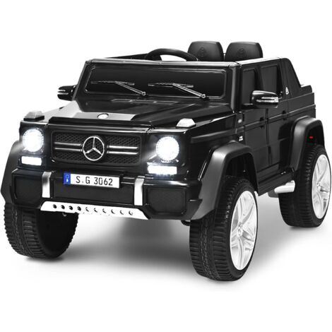 GOPLUS Auto Giocattolo per Bambini, Macchina Elettrica con Velocità Regolabile, Controllo con Telecomando, Auto Adatta per Bambini tra 3 e 8 Anni, 118x67x57 cm (Nero)