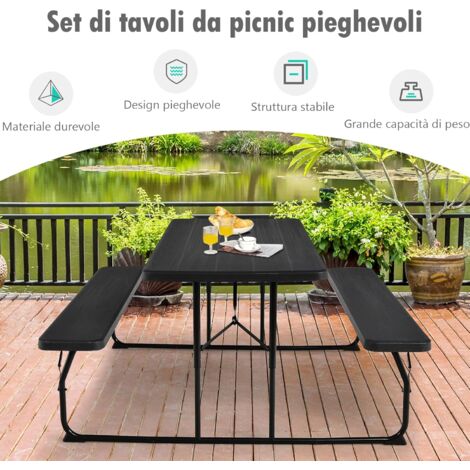 Tavolo pieghevole in plastica portatile da 180 cm all'ingrosso