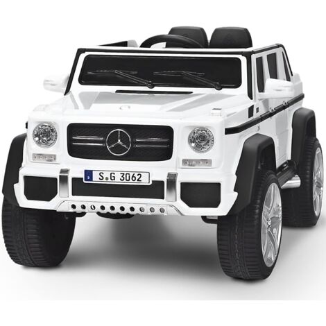 GOPLUS Auto Giocattolo per Bambini, Macchina Elettrica con Velocità Regolabile, Controllo con Telecomando, Auto Adatta per Bambini tra 3 e 8 Anni, 118x67x57 cm (Bianco)