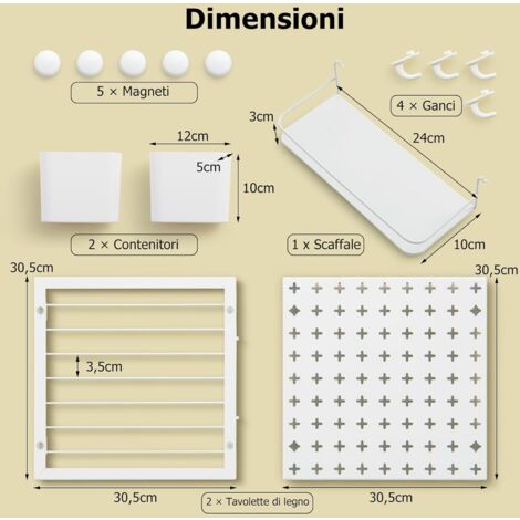 Scrivania per computer in legno massello con ripiani portaoggetti e