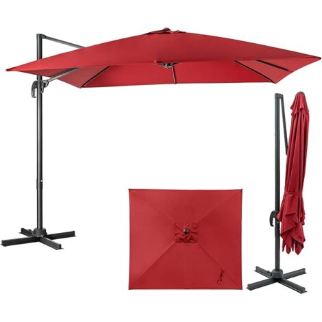 GOPLUS Ombrellone da Giaredino, 300 x 300 x 273 cm,  Adatto per Spiaggia, Giardino, Terrazza, Design Moderno
