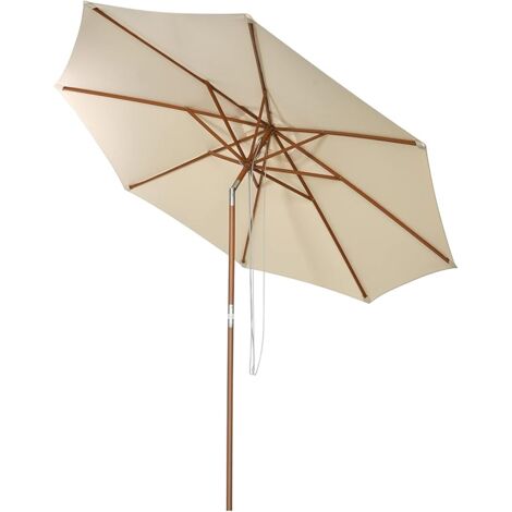 PHI VILLA Ombrellone Da Giardino Rettangolare 3,8x2 M – Con Luci LED E Manovella – Impermeabile - 2