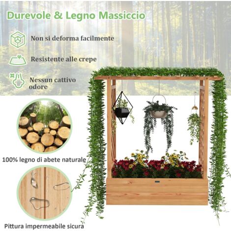 Letto da Giardino Rialzato con Traliccio, Fioriera in Metallo per Piante Rampicanti, Verdure, Viti e Fiori, Aiuola Elevata per Piante Esterno per Pati | Leroy Merlin
