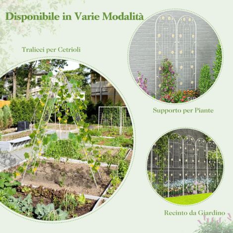 1* TRALICCIO DA giardino pianta da frutta supporto rete piante telaio