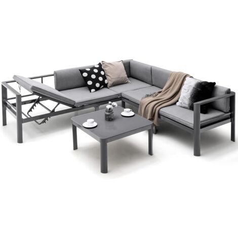 Bricozone Set Di Mobili da Giardino in Rattan 4 Posti Salottino Salotto E Tavolino Con Ripiano In Vetro 2 Poltrone E Divano 2 Posti Con Cuscini Sfoderabili Esterno Piscina Veranda Terrazzo (Brown
